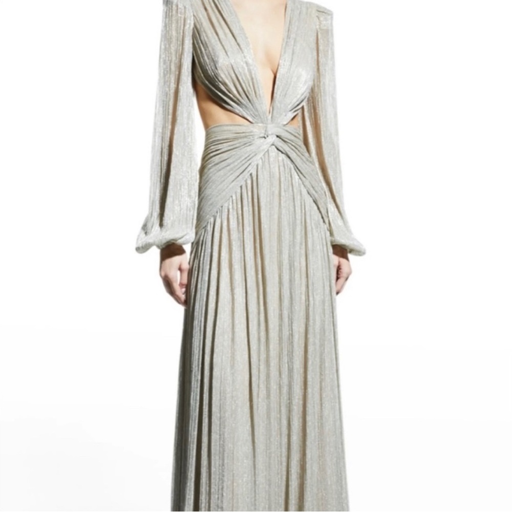 PATBO LUREX CUT-OUT GOWN